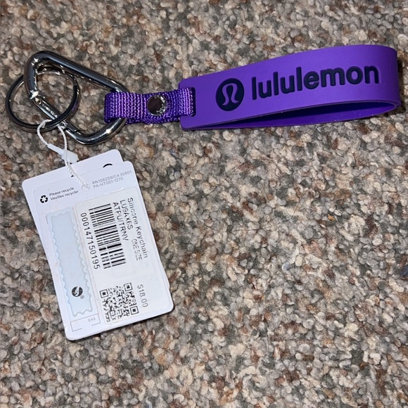 lululemon athletica Other - Lululemon purple silicone key chain